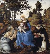 Filippino Lippi THe Virgin and Child with Saints Jerome and Dominic oil